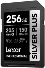 LEXAR CARTE SD MS Silver Plus 256GB Professional SILVER PLUS microSDXC™ UHS-I cardsup to 205MB 12M
