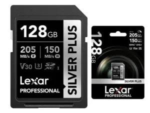 LEXAR CARTE SD MS633X 128GB High-Performance 633x microSDXC™ UHS-I with SD adapterup to 100M 12M