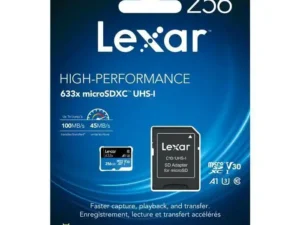 LEXAR CARTE SD MS633X 64GB High-Performance 633x microSDXC™ UHS-I without adapterup to 100MB 12M
