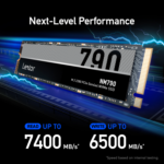 LEXAR SSD NM790 1TB High Speed PCIe Gen 4X4 M.2 NVMe up to 7400MB/s read and 6500 MB/s write 12M