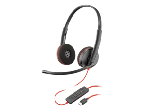 HP Poly Blackwire 3220 Stereo USB C Headset +USB-C/A Adapter