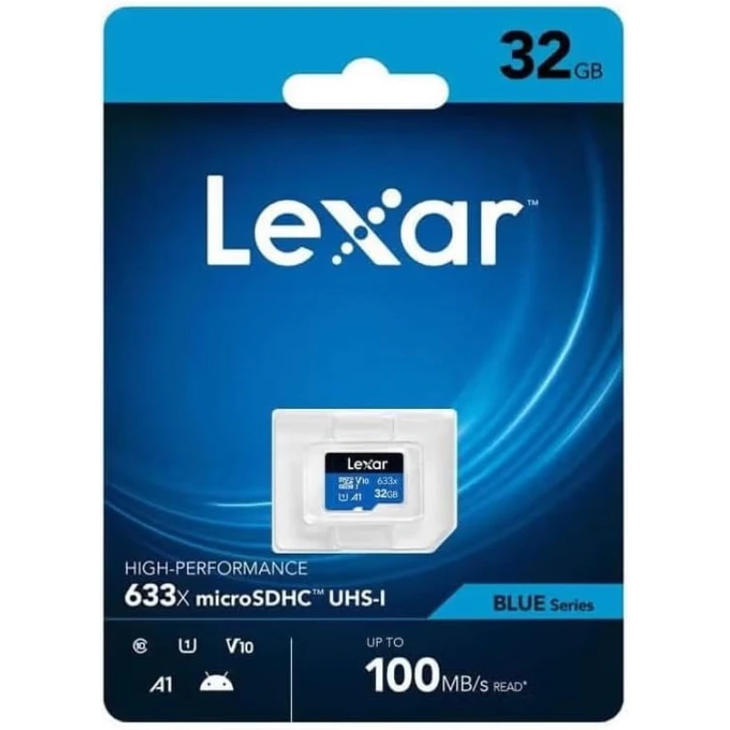 LEXAR CARTE SD MS633X 32GB High-Performance 633x microSDHC™ UHS-I without adapterup to 100MB 12 M
