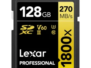 LEXAR CARTE SD SD1800X 128GB Professional 1800x SDXC™ UHS-II cardsup to 280MB/s read 205MB/s wr 12M