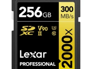 LEXAR CARTE SD SD2000X 256GB Professional 2000x SDHC™ UHS-II cardsup to 300MB/s read 260MB/s wr 12M