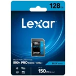LEXAR CARTE SD SD800P 128GB Professional 800x PRO SDXC™ UHS-I cardsup to 150MB/s read 45MB/s wr 12M