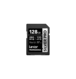LEXAR CARTE SD SD Silver Pro 128GB Professional SILVER PRO SDXC™ UHS-II Cardup to 280MB/s read 12M