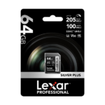 LEXAR CARTE SD SD Silver Plus 64GB Professional SILVER PLUS SDXC™ UHS-I cardsup to 205MB/s read 12M