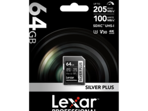 LEXAR CARTE SD SD Silver Plus 64GB Professional SILVER PLUS SDXC™ UHS-I cardsup to 205MB/s read 12M