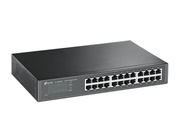Tp Link 24 port Gigabit Switch 24 10/100/1000M RJ45 ports1U 19 inch rack mountable steel case