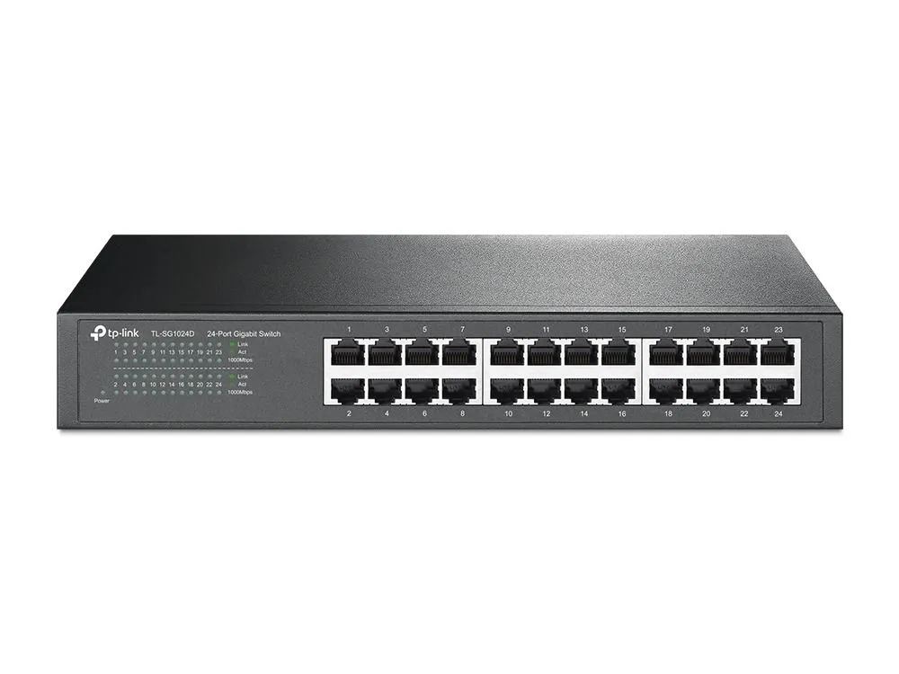 Tp Link 24 port Gigabit Switch 24 10/100/1000M RJ45 ports1U 19 inch rack mountable steel case – Image 3